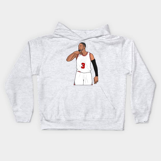 dwade gesture Kids Hoodie by rsclvisual